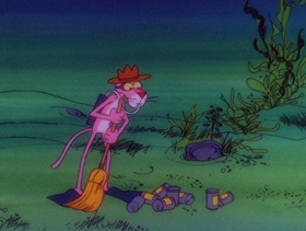 Screenshots from the 1975 DePatie Freleng cartoon Keep Our Forests Pink