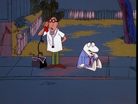 Screenshots from the 1975 DePatie Freleng cartoon Pink Campaign