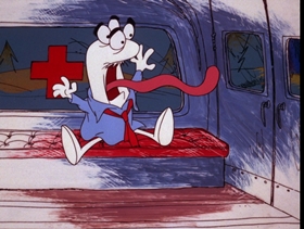 Screenshots from the 1975 DePatie Freleng cartoon Pink Campaign