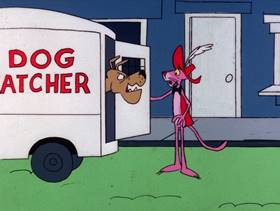 Screenshots from the 1975 DePatie Freleng cartoon The Scarlet Pinkernel