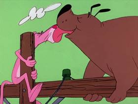 Screenshots from the 1975 DePatie Freleng cartoon The Scarlet Pinkernel