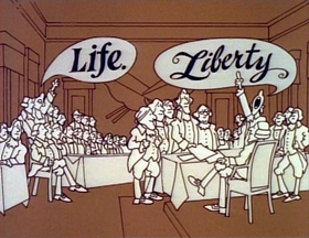 Screenshots from the 1976 Focus Design, Inc. cartoon Fireworks