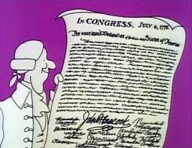 Screenshots from the 1976 Focus Design, Inc. cartoon Fireworks