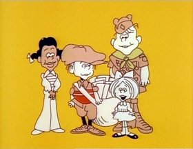 Screenshots from the 1976 Focus Design, Inc. cartoon Fireworks