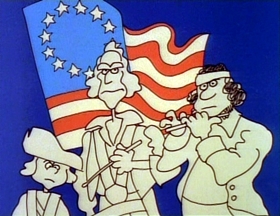 Screenshots from the 1976 Focus Design, Inc. cartoon Fireworks