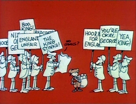 Screenshots from the 1976 Focus Design, Inc. cartoon Fireworks