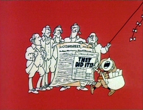 Screenshots from the 1976 Focus Design, Inc. cartoon Fireworks
