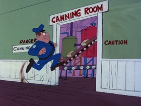 Screenshots from the 1976 DePatie Freleng cartoon Cannery Caper