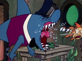 Screenshots from the 1976 DePatie Freleng cartoon To Catch a Halibut