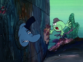 Screenshots from the 1976 DePatie Freleng cartoon To Catch a Halibut