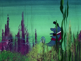 Screenshots from the 1976 DePatie Freleng cartoon To Catch a Halibut