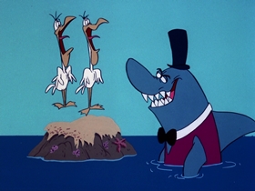 Screenshots from the 1976 DePatie Freleng cartoon To Catch a Halibut