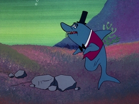 Screenshots from the 1976 DePatie Freleng cartoon To Catch a Halibut