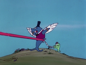 Screenshots from the 1976 DePatie Freleng cartoon Flying Fool