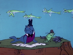 Screenshots from the 1976 DePatie Freleng cartoon Flying Fool