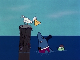 Screenshots from the 1976 DePatie Freleng cartoon Flying Fool