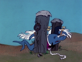 Screenshots from the 1976 DePatie Freleng cartoon Flying Fool