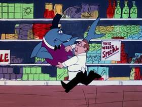Screenshots from the 1976 DePatie Freleng cartoon Shopping Spree