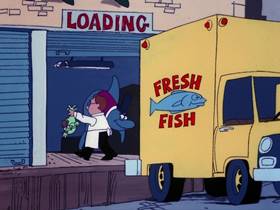 Screenshots from the 1976 DePatie Freleng cartoon Shopping Spree