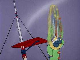 Screenshots from the 1976 DePatie Freleng cartoon Showbiz Shark