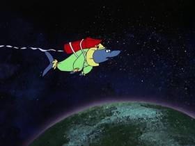 Screenshots from the 1976 DePatie Freleng cartoon Showbiz Shark