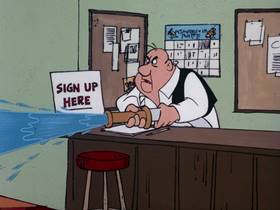 Screenshots from the 1976 DePatie Freleng cartoon Showbiz Shark