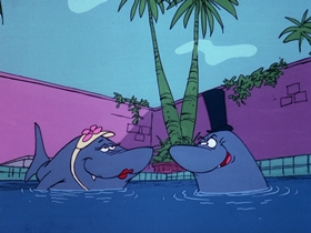 Screenshots from the 1976 DePatie Freleng cartoon Beach Resort