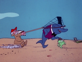 Screenshots from the 1976 DePatie Freleng cartoon Beach Resort