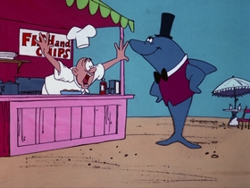 Screenshots from the 1976 DePatie Freleng cartoon Beach Resort