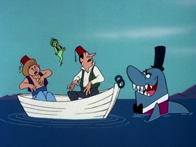 Screenshots from the 1976 DePatie Freleng cartoon Aladdin