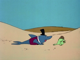 Screenshots from the 1976 DePatie Freleng cartoon Aladdin