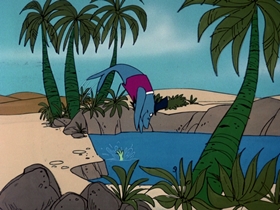 Screenshots from the 1976 DePatie Freleng cartoon Aladdin
