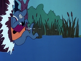 Screenshots from the 1976 DePatie Freleng cartoon Little Red Riding Halibut