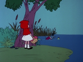Screenshots from the 1976 DePatie Freleng cartoon Little Red Riding Halibut