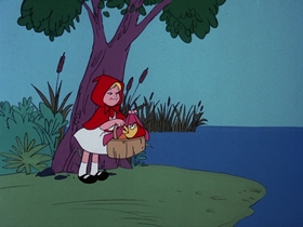 Screenshots from the 1976 DePatie Freleng cartoon Little Red Riding Halibut