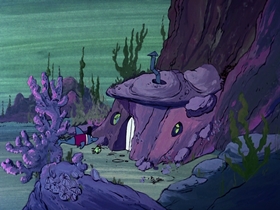 Screenshots from the 1976 DePatie Freleng cartoon Little Red Riding Halibut