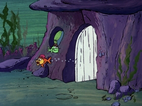 Screenshots from the 1976 DePatie Freleng cartoon Little Red Riding Halibut