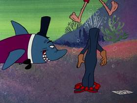 Screenshots from the 1976 DePatie Freleng cartoon The Codfather