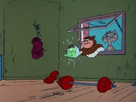 Screenshots from the 1976 DePatie Freleng cartoon The Shape Of Things