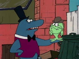 Screenshots from the 1976 DePatie Freleng cartoon The Shape Of Things