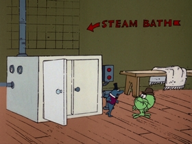 Screenshots from the 1976 DePatie Freleng cartoon The Shape Of Things