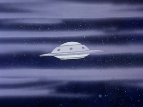 Screenshots from the 1976 DePatie Freleng cartoon Flying Saucer