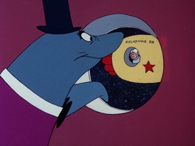 Screenshots from the 1976 DePatie Freleng cartoon Flying Saucer