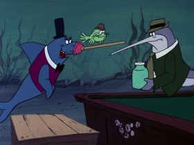 Screenshots from the 1976 DePatie Freleng cartoon Davey Jone