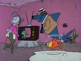 Screenshots from the 1976 DePatie Freleng cartoon Caught In The Act