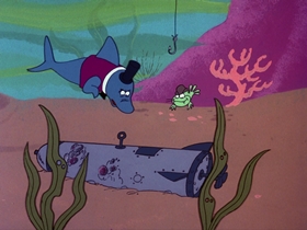 Screenshots from the 1976 DePatie Freleng cartoon Merry Sharkman Merry Sharkman