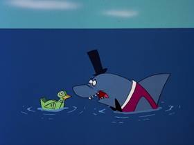 Screenshots from the 1976 DePatie Freleng cartoon Sea Chase