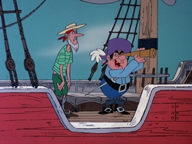 Screenshots from the 1976 DePatie Freleng cartoon Aloha, Hah, Hah!