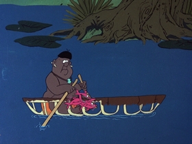 Screenshots from the 1976 DePatie Freleng cartoon Never Shake Hands With A Piranha