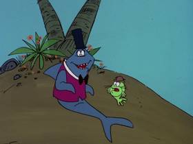 Screenshots from the 1976 DePatie Freleng cartoon Transistorized Shark